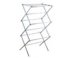 Premier Housewares Wäscheständer, 3-stöckig, kompakt zusammenklappbar, Chrom