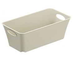 Rotho Living Aufbewahrungskorb 2 l, Kunststoff (PP), cappuccino, 2 Liter (25,2 x 13,5 x 9 cm)