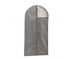 Zeller 14612 Kleiderhülle mit Fenster, Vlies, Stoff, grau, ca. 60 x 120 x 1 cm