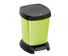 Rotho Paso Kosmetikeimer 6 l, Kunststoff (PP), grün metallic, 6 Liter (23,4 x 21,9 x 29,5 cm)