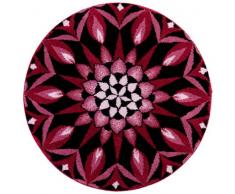 Grund Badteppich 100% Polyacryl, ultra soft, rutschfest, ÖKO-TEX-zertifiziert, 5 Jahre Garantie, KRAFT DES AUGENBLICKS, Badematte 100 cm rund, bordeaux