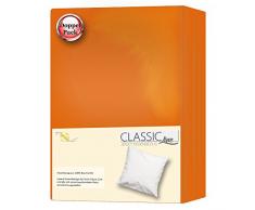 aqua-textil Classic Line Kissenbezug 80 x 80 cm orange Baumwolle Kissen Bezug Reißverschluss Jersey Kissenhülle