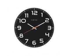 NeXtime Wanduhr CLASSY ROUND, lautlos, rund, aus Glas, Schwarz, ø 30 cm