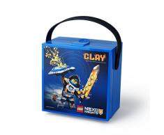 LEGO NEXO KNIGHTS Brotdose mit Tragegriff, Tragbare Aufbewahrungsbox, blau