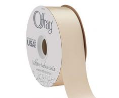 Unbekannt Berwick Offray Doppelseitiges Satinband, 0,64 cm, elfenbeinfarben, 1-1/2 Inch x 50 Yard