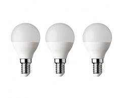 WOFI Leuchtmittel, Plastik, E14, 5.5 W, Frosted Glas, 4.5 x 4.5 x 80 cm, 3 Einheiten