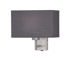 Honsel Wandleuchte Kempten, Mattnickel/Grau