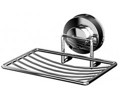 RIDDER 12040100 Seifenschale, Seifenablage mit Saugnapf, chrom