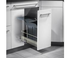 Hailo 3633101 Abfallsammler MS Inset 30.1/20 für Schränke ab 300 mm Breite mit Frontauszug, Plastik, anthrazit, 42.2 x 38.0 x 24.2 cm
