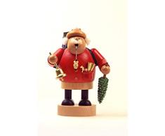 KWO Olbernhau 21507 Räuchermännchen Weihnachtsmann, 18 cm