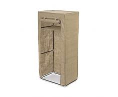 COMPACTOR Stoff-Kleiderschrank, Staubgeschützt, Metallgestell, Braun, RAN7887