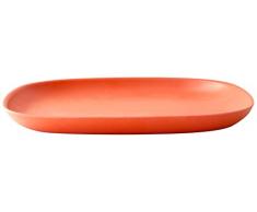 EKOBO Gusto Speiseteller, 28 x 28 cm, persimmon, aus Bambus / Melamin, FSC-zertifiziert, BPA-frei, spülmaschinengeeignet