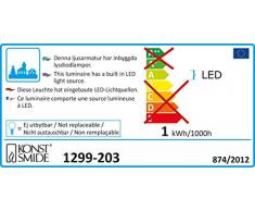 Konstsmide 1285-203 LED Dekolichterkette gefrostete Schneemänner / für Innen (IP20) / 230V Innen / 8 kalt weiße Dioden / transparentes Kabel