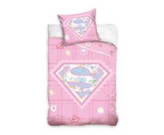 Super Baby Bettwäsche, Baumwolle, Rosa, 100x135cm + 40x60cm