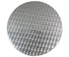 PME Runde Tortenplatte 33 cm, Kunststoff, Silber, 33 x 0.4 x 33 cm