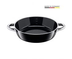 Silit Vitaliano Nero Servier-Schmorpfanne 28 cm, Bräter, Schmortopf 4,1l, Silargan Funktionskeramik, hoher Rand, Induktion, schwarz