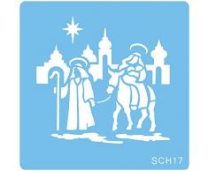 Schablone Weihnachtskrippe 77*72mm