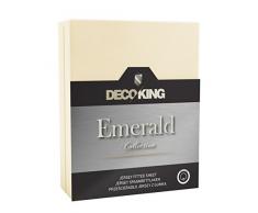 DecoKing 18590 Wasserbett Spannbettlaken 140x200 - 160x200 cm Jersey Baumwolle Spannbetttuch Emerald Collection, creme