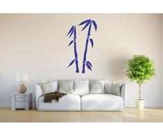 INDIGOS 4051095036975 Wandtattoo w332 Bambus Gras Wandauskleber in 3 Größen, 96 x 55 cm, blau