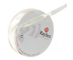 Rayher 5521402 Satinband, 10mm, SB-Rolle 10m, weiÃŸ
