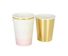 Talking Tables We Heart Pink Pappbecher für Geburtstage und Partys, pink, 350 ml (12 Stück)