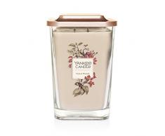 Yankee Candle Elevation Kollektion mit Plattformdeckel Große quadratische Duftkerze mit 2 Dochten, Velvet Woods