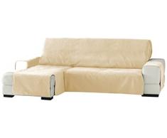 Eysa Zoco Nicht elastisch Sofa überwurf Chaise Longue Links, frontalsicht, Chenille, Beige, 29 x 9 x 37 cm