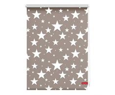 Lichtblick Rollo Klemmfix, 45 x 150 cm mit Motiv Sterne Montage ohne Bohren, moderner Sicht-und Sonnenschutz, Motivrollo, lichtdurchlässig & Blickdicht