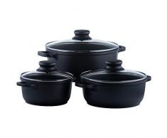 Stylen Cook Nero Classico Kochtopfset 6tlg, Aluguss, Schwarz