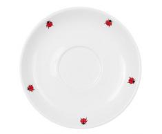 Feinkost Käfer Geschirr, Porzellan, Weiß/rot, 17 x 17 x 2.5 cm, 6-Einheiten