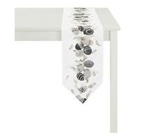 APELT Tischband, Polyester-Baumwolle, Schwarz/weiß, 25 x 175 x 0.5 cm