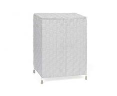 ARPAN Wäschekorb mit Deckel und Tragegriff für einfaches Tragen, praktische Aufbewahrungsbox für Kleidung, Spielzeug, weiß, W24.5 X H50.5 X D35.5 cm