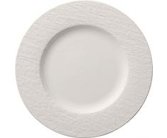 Villeroy & Boch - Manufacture Rock blanc Speiseteller, 27 cm, Premium Porzellan, spülmaschinen-, mikrowellengeeignet, weiß