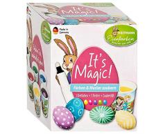 Heitmann Eierfarben Its Magic! - 5 flüssige Eierfarben, 5 Färbebecher, Zauberstift, Zaubertinte - azofrei - Ostern - Ostereier bemalen, Ostereierfarbe