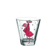 Leonardo Bambini Trinkglas, 6-er Set, mit Flamingo Motiv, Kinder Becher, spülmaschinengeeignet, 017904