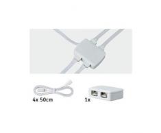 Paulmann 70203 YourLED Junction-Box für LED Strip 4-fach Verteilung Stripe Zubehör Weiß Kunststoff inklusive Verteilerkabel und Verkettungsleitungen