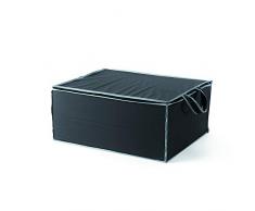 COMPACTOR 3er Set Aufbewahrungstaschen für Bettdecken, 100% hermetischer Reißverschluss, Staubgeschützt, Schwarz, Polypropylen und EVA, 55 x 45 x 25 cm, RAN9839