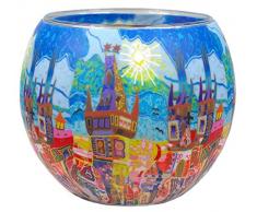 Himmlische Düfte Geschenkartikel GmbH Windlicht Teelichthalter, Glas, Bunt, 9 x 11 cm