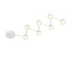 Trio Leuchten Nashville 672410731 Deckenleuchte, Acryl, 7 x 3.5 Watt, Weiß Matt, Switch Dimmer