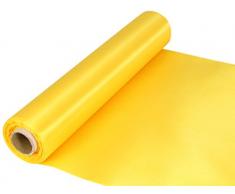 20 m Rolle Satin Stoff für Hochzeiten, Tischläufer, Schärpen und Girlanden Gelb