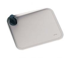 Lékué 0205800G06U150 Schneidebrett Easy mit Messerfixierung in grau, Silikon, 30 x 25 x 7.3 cm