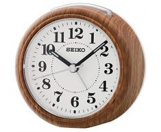 Seiko Wecker, Kunststoff, braun, 8 x 8.3 x 4.7