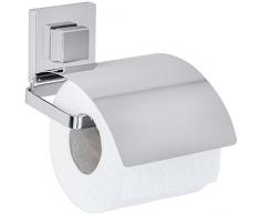 Wenko Vacuum-Loc Toilettenpapierhalter Cover Quadro - WC-Rollenhalter, Edelstahl rostfrei, 13 x 11,5 x 14 cm, glänzend