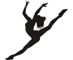 Indigos WG30036-70 Wandtattoo w036 Ballerina Sexy Frau Girl Wandaufkleber 120 x 115, Schwarz