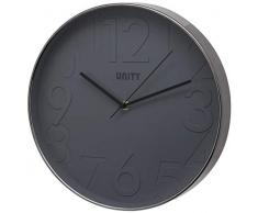 UNITY Clifton Wanduhr mit erhöhtem grauem Zifferblatt, 30 cm