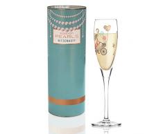 RITZENHOFF Pearls Edition Proseccoglas von Alice Wilson, aus Kristallglas, 160 ml, mit edlen Roségoldanteilen