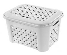 Tontarelli Wäschekorb, 43 x 33 x 26 cm, Weiß