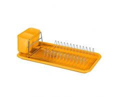 WENKO 2374100 Geschirrabtropfer Single, verchromtes Metall, 43 x 13 x 23 cm, Chrom