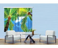 AG Design â Gardinen â VorhÃ¤nge â Fotogardinen - Palmen â 180 x 160 cm â 2 Teile â FCSXL 4802