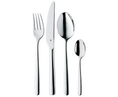 WMF Boston Besteckset, 6 Personen, 24-teilig, Monobloc-Messer, Cromargan Edelstahl poliert, glänzend, spülmaschinengeeignet
